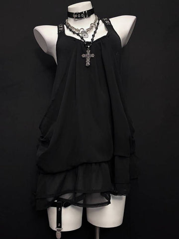 Dark Gothic Chic Vintage Dress