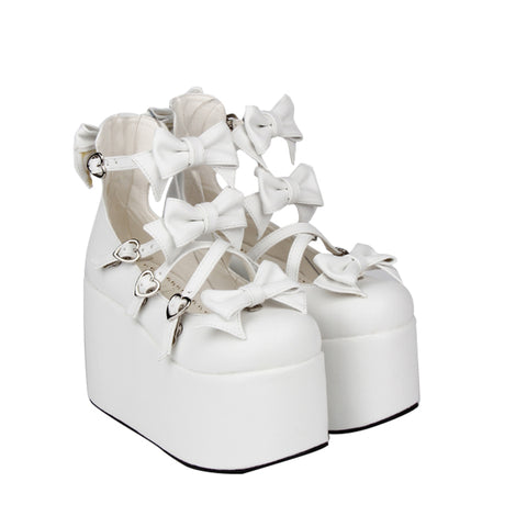 Spring and autumn new style platform bow round toe LOLITA shoes