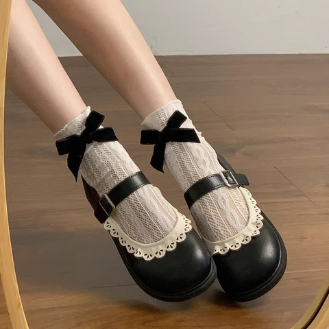 Japanese round-toed leather shoes all-match Lolita retro