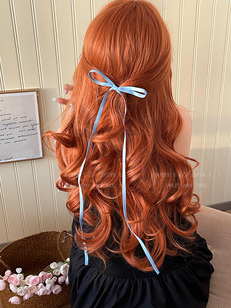 Ballet style sweet blue bow hairpin