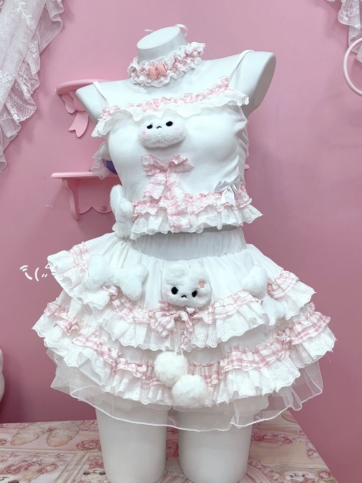 Original handmade sweet girl pink lolita suit