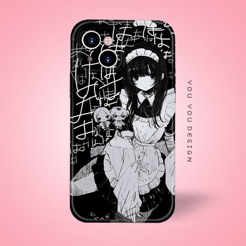 ins style dark girl mobile phone case
