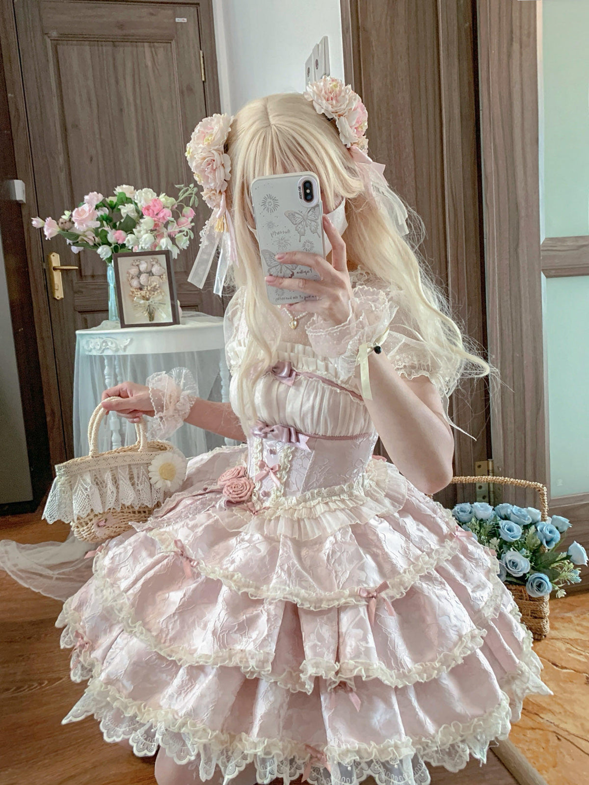 Original ballet style doll-like suspender daily dress