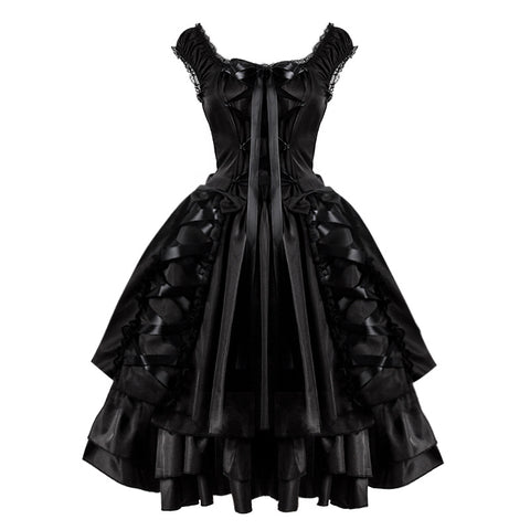 European and American dark gothic retro dress