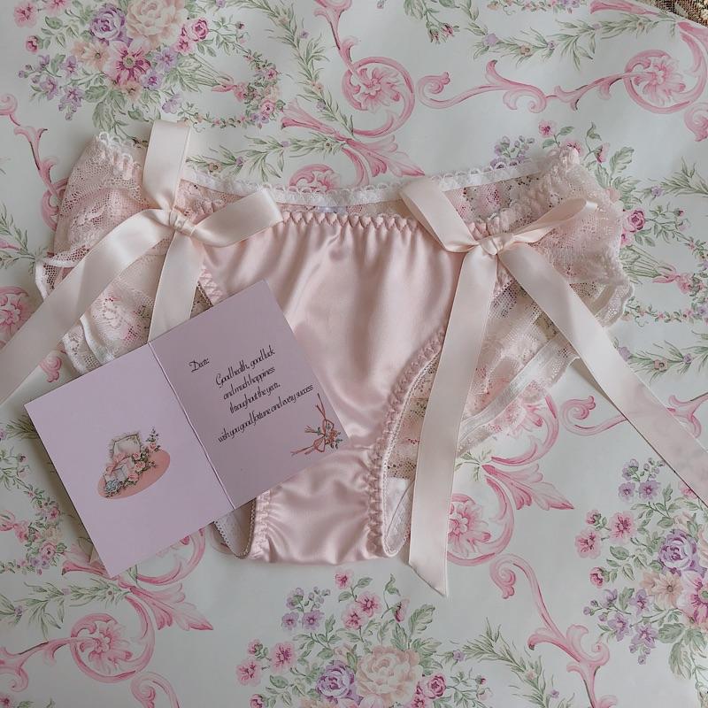 Girly Bow Lace Cotton Panties