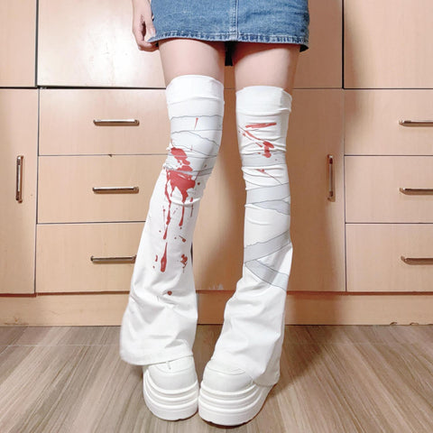 Japanese subculture bandage leg wrap