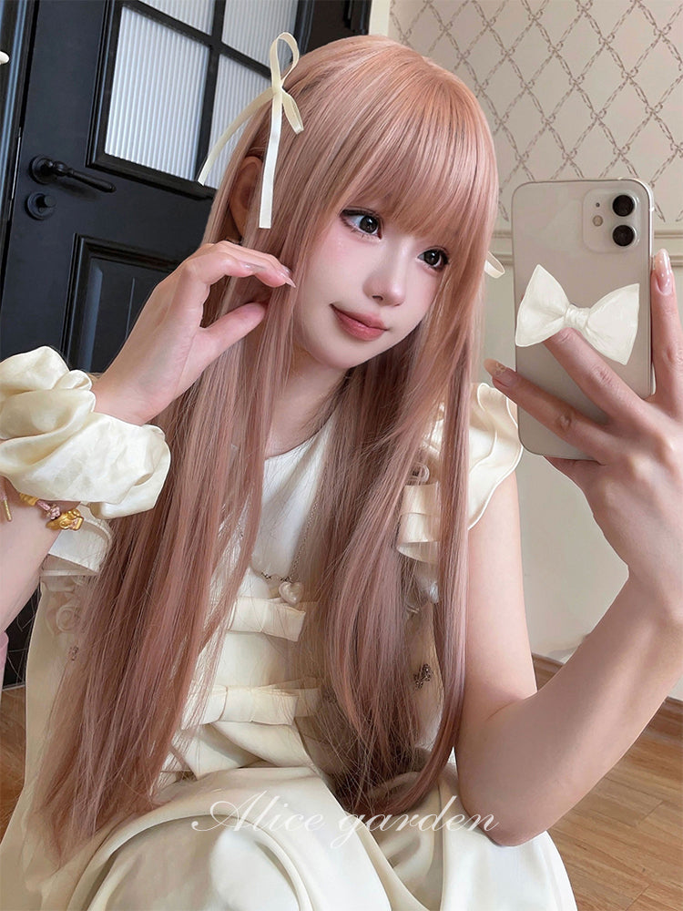 Fashion female group leader straight hair JK age-reducing full headpiece