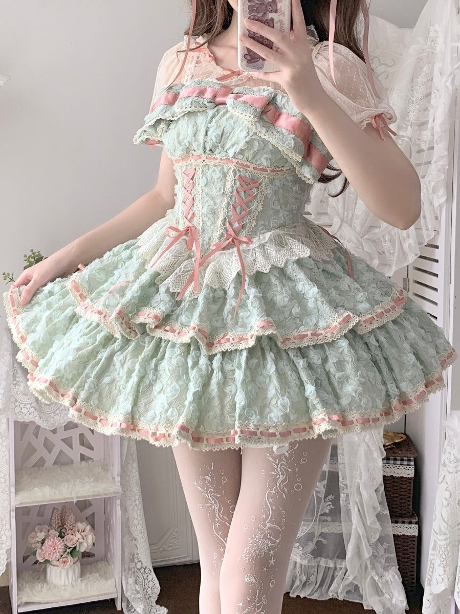 Original Spring Ballet Style Cake Princess Dress