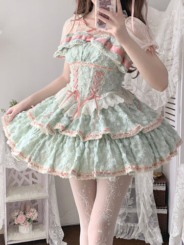 Original Spring Ballet Style Cake Princess Dress