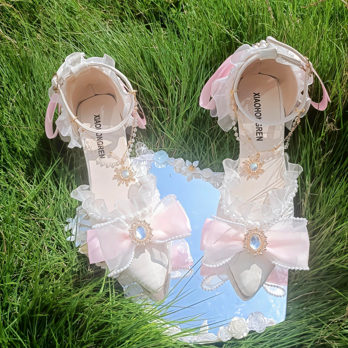 Original bride high heels lolita pink blue