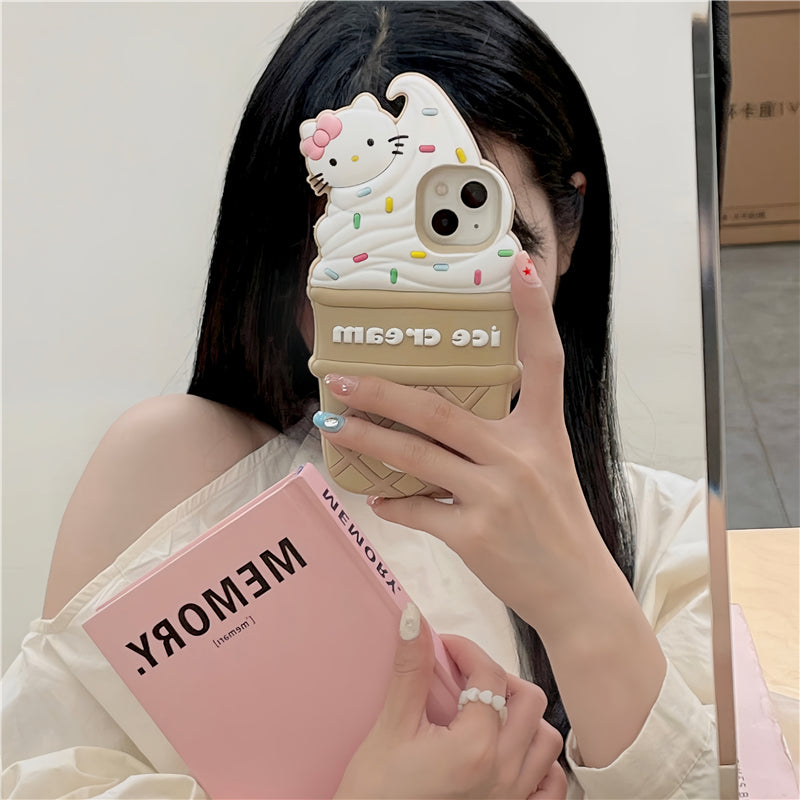 Cute Ice Cream Hello Kitty Cat Phone Case - Jam Garden