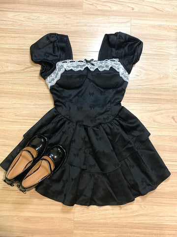 Black bow tutu dress