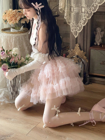 Bobon21 Sweet Desire Ballet Multi-layered Cake Tutu Skirt