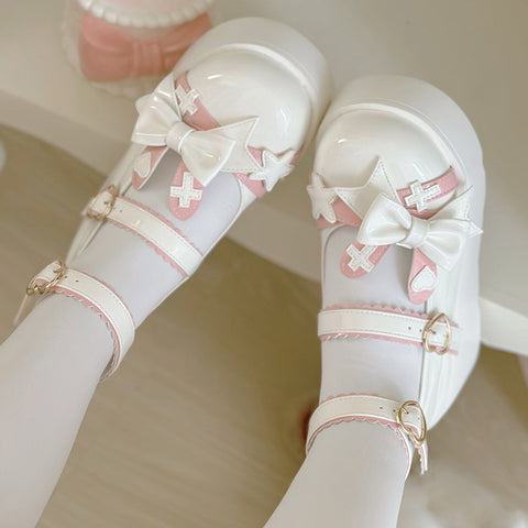 Original lolita platform shoes round toe Japanese sweet loa shoes