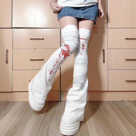 Japanese subculture bandage leg wrap