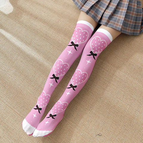 Lolita Japanese Soft Girl Two-Dimensional Sweet And Cute Loli Skinny Legs Knee-High Stockings - Jam Garden