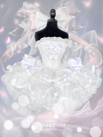 POSHEPOSE Angel's Kiss - Fresh White Heart Dress