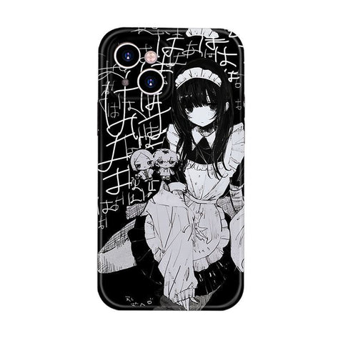 ins style dark girl mobile phone case