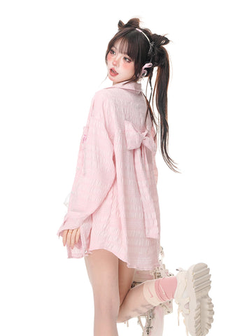 kellykitty Sweet Heart Transparent Shirt Jacket