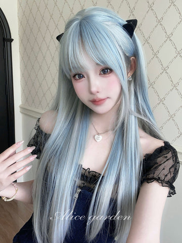 Blue gentle headband wig