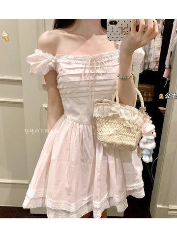 Pink Lace Princess Dress