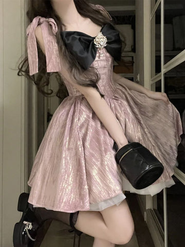 Lolita bow sleeveless princess dress