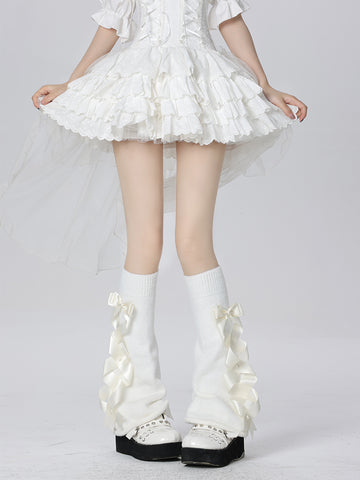 Original sweet lolita Japanese style bow wide leg socks