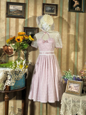 French elegant pure vintage tulle dress