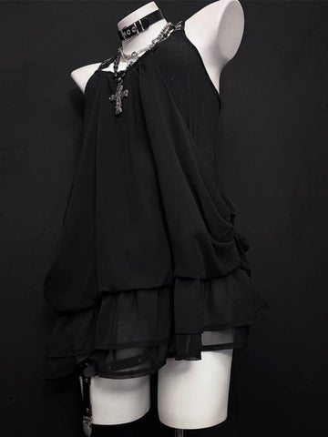 Dark Gothic Chic Vintage Dress