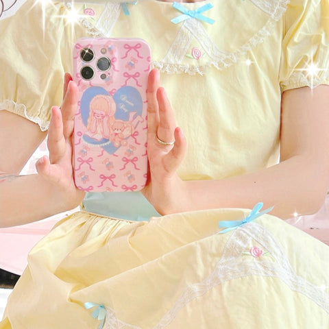 Original Doll Floral Cute Girl Soft Shell Phone Case - Jam Garden