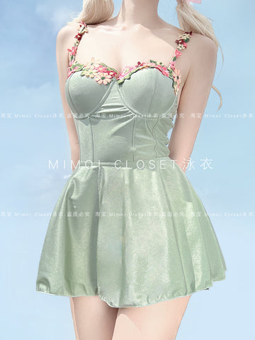 New Forest Fairy Green French Swimsuit