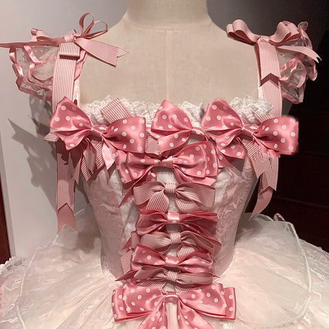 Barbie pink bow lolita dress