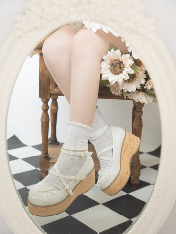 Cute Japanese style light lolita shoes/thick-soled shoes