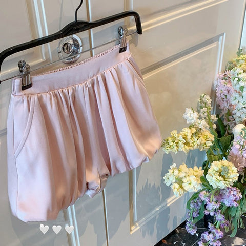 Pink Waist Camisole Shirt Top Summer Temperament Ladies Suit Shorts Three-piece Set - Jam Garden