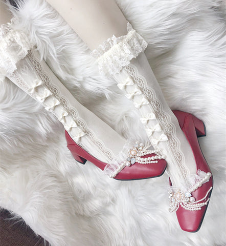 Lolita bow sexy lace lolita socks