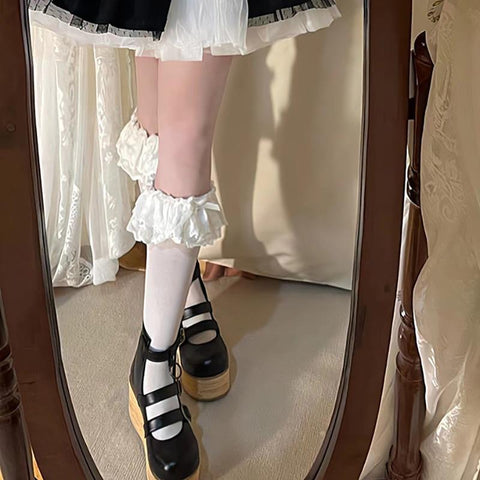 Lolita lace bowknot socks