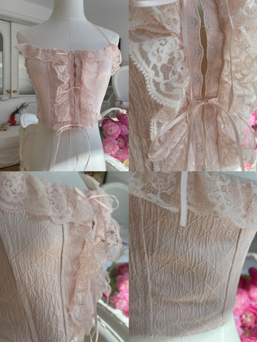 Super fairy and heavy exquisite lace bow sling