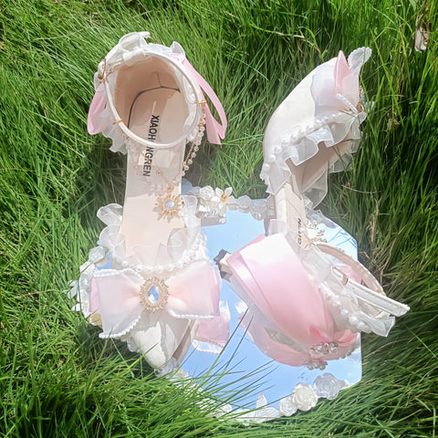 Original bride high heels lolita pink blue