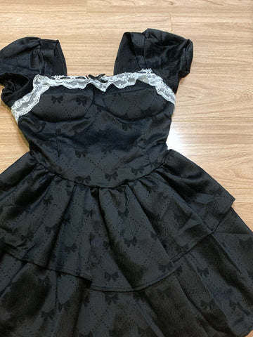 Black bow tutu dress