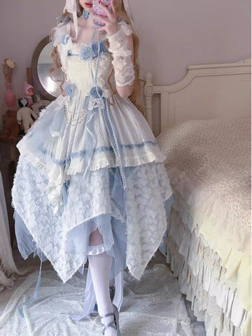 Blue wandering lolita skirt Lolita JSK dress