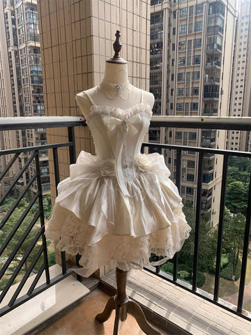 Sweet Lolita Lolita design tube top dress