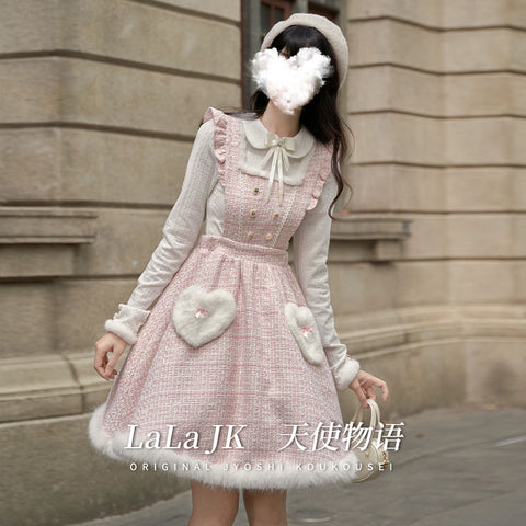 Sweet dress French style Chanel plaid vest dress