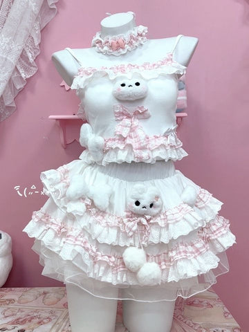 Original handmade sweet girl pink lolita suit