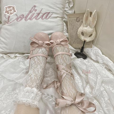 Ballet sisters diamond lolita shoes ribbon