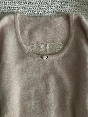 Women's original pink sweater spring and autumn lace