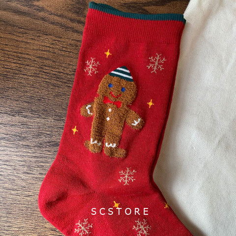 Warm and Cute New Year Red~Christmas New Year Series Socks Cotton Socks Women's Socks