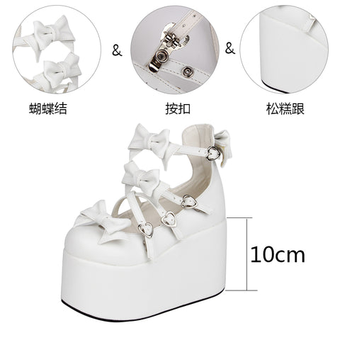 Spring and autumn new style platform bow round toe LOLITA shoes