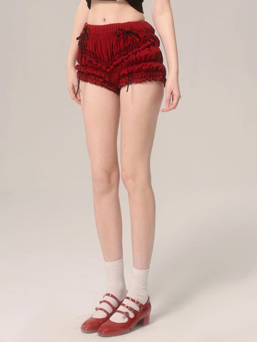 Red Versatile Original Design Hot Half Shorts