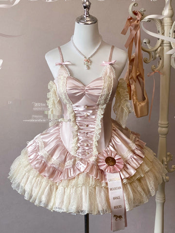 Romantic ballet style lolita atmosphere jsk dress