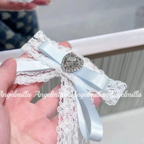 ins pure desire girlish atmosphere lace bow